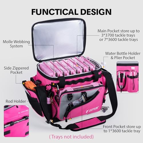 Goture Pink Fishing Rod and Reel Combos with Cooler Tackle Bag,6FT-9FT - Image 3