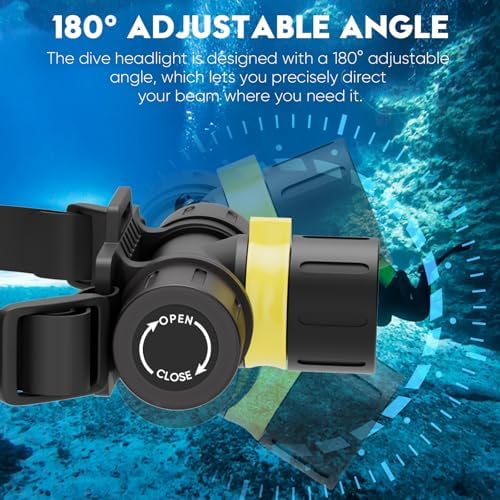 NAKCNM 3000LM IPX8 Waterproof Diving Flashlight Magnetic Rotary Switch - Image 5