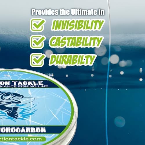 Reaction Tackle Ice Fishing Fluorocarbon Line - Fast Sinking, Abrasion Resistant, Low Visibility Leader and Main Line for Panfish, Trout, Walleye and Bass - Image 4