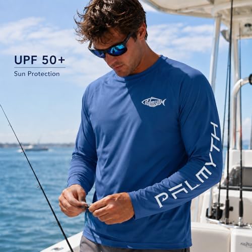 Palmyth Fishing Shirts for Men Long Sleeve UPF 50+ T Shirt Sun Protection - Image 3