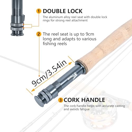8Fans Fly Fishing Rod and Reel Combo, 4-Piece Slow Action Fly Rod - Image 5