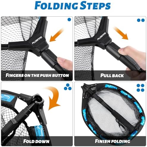 PLUSINNO Fishing Net Fish Floating Landing Net with Handle - Image 5