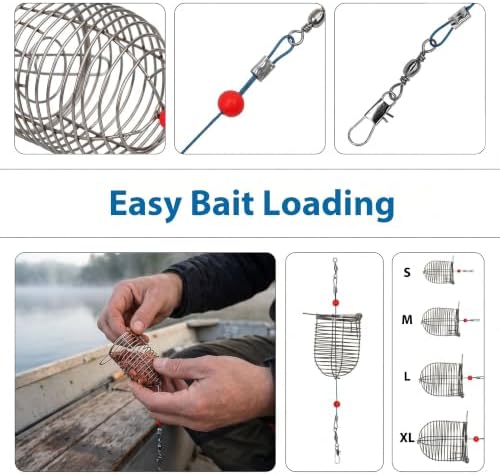 10pcs Fishing Bait Trap Cage Feeder, Baits Cage Basket Holder Coarse Lure Feeder Fishing Tackle Kit - Image 7