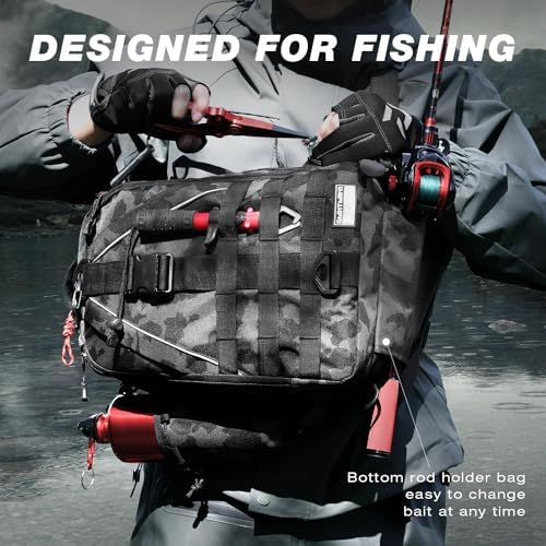 Ghosthorn Fishing Backpack with Rod Holder, Tackle Storage Bag Lightweight - Image 5