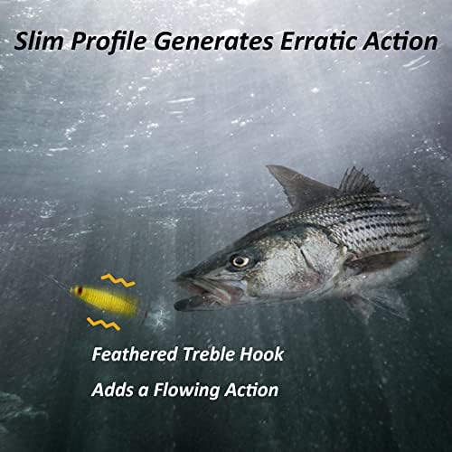 Dr.Fish 5 Pack Metal Jigging Spoon Saltwater Fishing Jigs Spoons Lures Casting Vertical Diamond Jig Lures Freshwater Bass Striper Mackerel Halibut - Image 6