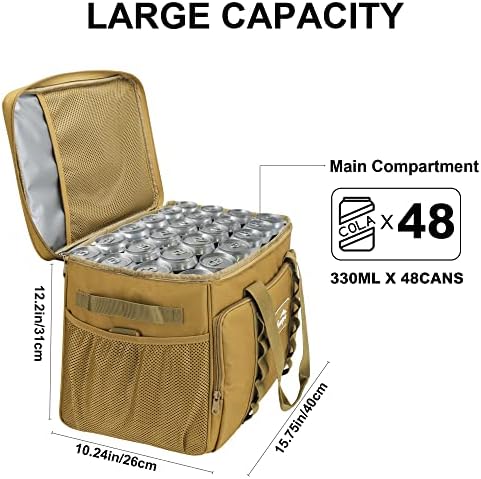 48 Can Insulated Soft Sided Collapsible Cooler Bag Ice Chest - Image 2