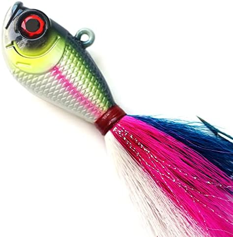 6oz bucktail jig fluke Lure Saltwater Freshwater for bass Striper Bluefish surf Fishing by Seasky