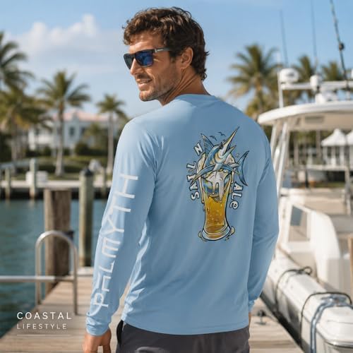 Palmyth Fishing Shirts for Men Long Sleeve UPF 50+ T Shirt Sun Protection - Image 2