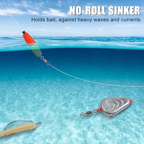 No Roll Sinker Fishing Weights Flat Inline Weight Sinkers No Snag Catfish Sinkers for Fishing Saltwater Surf Gear Tackle 1/2oz-4oz - Image 4
