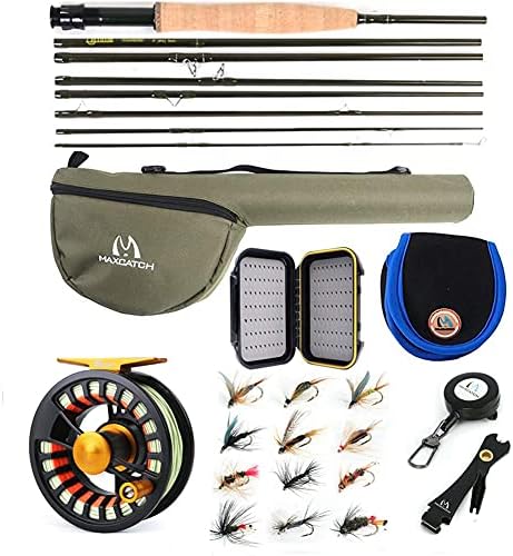 M MAXIMUMCATCH Maxcatch Alltime Travel Fly Fishing Rod-Ultra Compact for Backpacking 8-Piece 9ft with Rod Tube (Size: 5/6/8wt) by Maxcatch