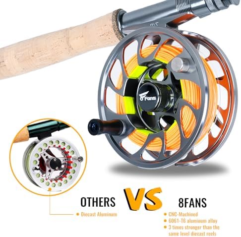8Fans Fly Fishing Rod and Reel Combo, 4-Piece Slow Action Fly Rod - Image 6
