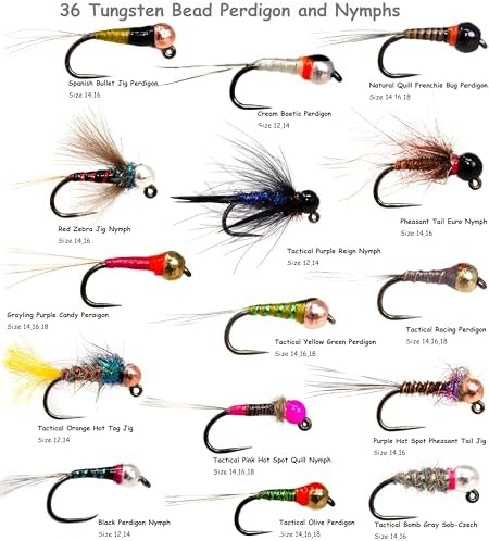 Outdoor Planet Top Producing Fly Fishing Flies Assortment | Dry, Wet, Nymphs, Streamers, Wooly Buggers, Hopper, Caddis | Trout, Steelhead, Bass Fishing Lure Set - Image 2