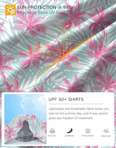 Pudolla Men's Sun Protection Hoodie Shirts UPF 50+ Fishing Hiking Shirt - Image 5