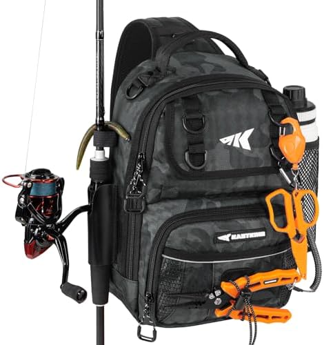 KastKing BaitSpace Fishing Sling Bag, Fishing Backpack with Rod Holder by KastKing