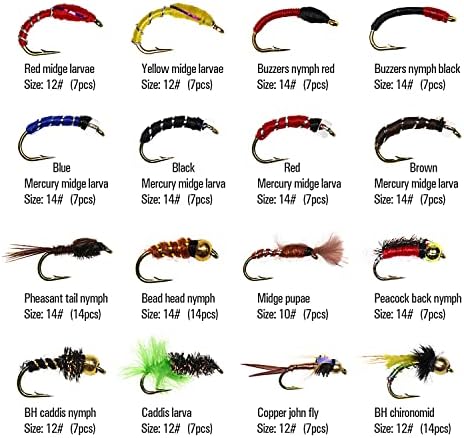 133pcs/Set Ultra-Thin Portable Nymph Scud Midge Flies Kit Assortment with Box Trout Fishing Fly Lures - Image 5