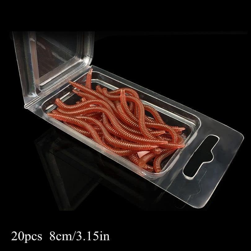 20pcs Bass Fishing Worms - Soft Plastic Baits & Lures for Fresh Water Fishing - Image 2