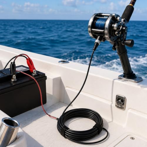 10Ft Electric Fishing Reel Power Cable Fits Daiwa Shimano 2-Pin - Image 3