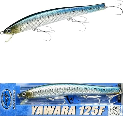 Lucky Craft FlashMinnow 125 YAWARA Saltwater Fishing Lure, Jerkbait for Halibut and Sea Bass, Long Casting Fishing Gear, Slow Sinking 5in 0.7oz, Tackle Box and Fish Accessories by LuckyCraftUSA
