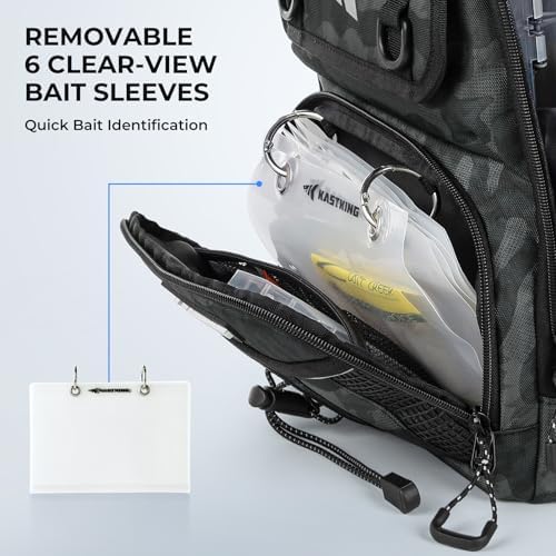 KastKing BaitSpace Fishing Sling Bag, Fishing Backpack with Rod Holder - Image 4
