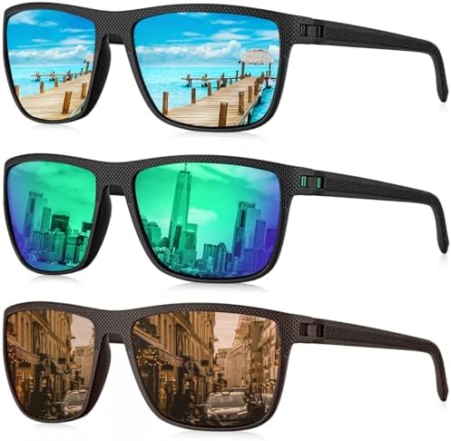KALIYADI Polarized Sunglasses for Men, Lightweight Sun Glasses with UV Protection for Driving Fishing Golf by KALIYADI