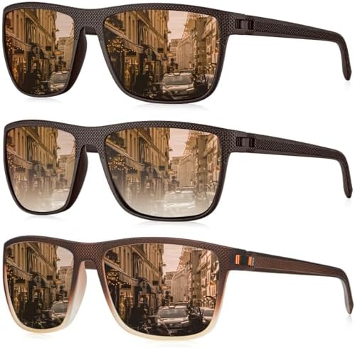 KALIYADI Polarized Sunglasses for Men, Lightweight Sun Glasses with UV Protection for Driving Fishing Golf by KALIYADI
