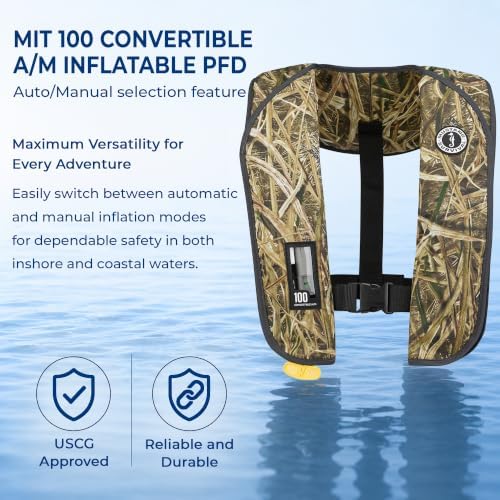 Mustang Survival MIT 100 Convertible A/M Inflatable PFD Life Jacket Single - Image 4