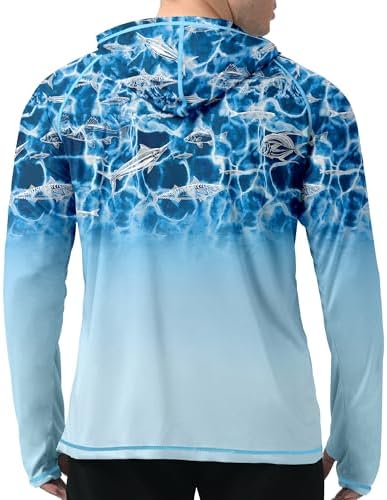 Men's UPF 50+ Sun Protection Hoodie, Long Sleeve Fishing Shirt - Image 2