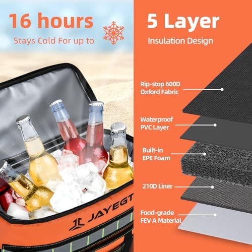 Kayak Cooler Behind Seat - Waterproof Cooler Bag Compatible with Lawn-Chair Seat Kayak，Kayak Accessories Camping Cooler, Portable Ice Chest for Fishing, Beach, Travel,Picnic, Cooler Leak-Proof - Image 2
