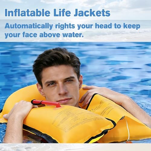 Inflatable Life-Jacket for Adults| Life-Vest with Automatic/Manual Multifunctional Inflation-PFD| Lightweight & Compact Supports up to 300lbs for Kayaking Fishing Boating - Image 5