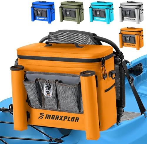 MORXPLOR Kayak Cooler,Waterproof Kayak Seat Back Cooler for Kayaking,Kayak Accessories Cooler Bag,Protable Ice Chest,Beach Cooler,Travel Cooler for Camping or Lunch Bag by MORXPLOR