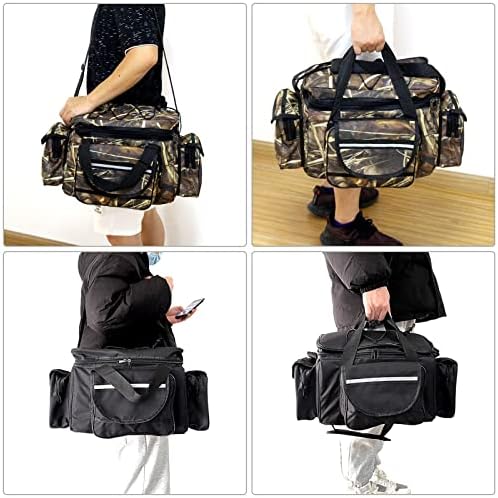 Large Capacity Fishing Tackles Bag Multi-Functional Lures Waterproof Waist Pack Cycling Outdoor (Straw Color) - Image 2
