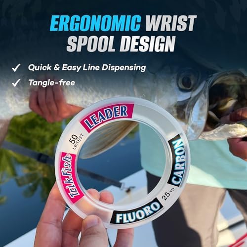 TrikFish Fluorocarbon Leader Fishing Line - Trik Fish Leader - Saltwater & Freshwater Fishing Line - Clear, Virtually Invisible - High Strength & Abrasion Resistance Lb Test - Image 2