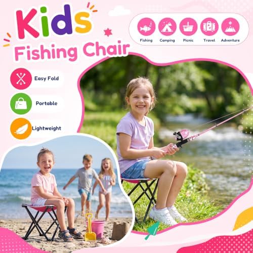 ODDSPRO Kids Fishing Pole - Portable Kids Fishing Rod and Reel Combo, Kids Fishing Gear with Tackle Box, Spincast Reel, Collapsible Chair and Bucket, Fishing Pole for Kids Boys Girls Toddler Youth 3+ - Image 3