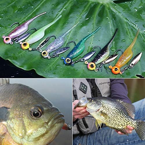 Crappie-Baits- Plastics-Jig-Heads-Kit-Shad-Minnow-Fishing-Lures-for Crappie-Panfish-Bluegill-40 &135 Piece Kit - Image 6