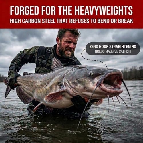 Circle Hooks Saltwater, Fishing Hooks Freshwater, Catfish Rig, Catfish Hooks, Drop Shot Hooks, Catfishing Equipment - Image 3