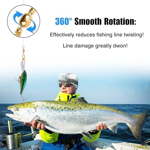 AGOOL Fishing Swivels Snaps, 60/120pcs Barrel Swivels with Nice Snaps Gold High Strength Solid Rings Line Lures Connector Fishing Tackle Accessories - Image 3