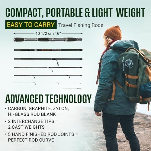 Rigged & Ready Smuggler™ Travel Fishing Rod & Reel Combo, Compact Rods+Case - Image 3