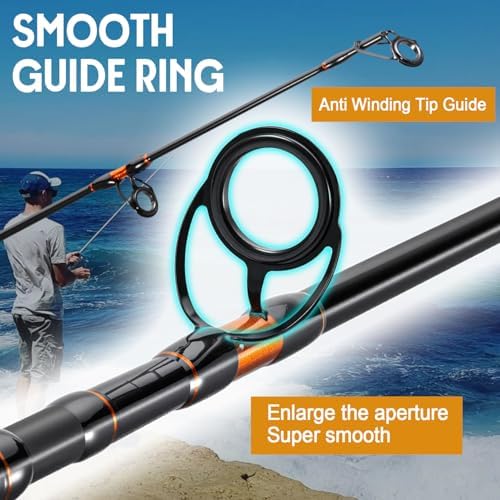 Sougayilang Surf Spinning Fishing Rod Carbon Travel Surf Rod M/MH 3 Piece Spinning Fishing Rod 9'/10'/11'/12' - Image 4