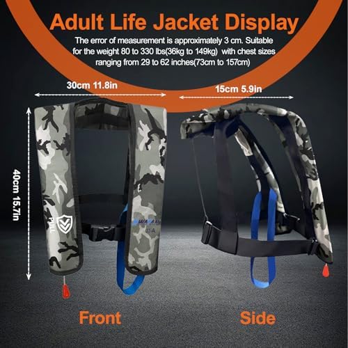 Automatic/Manual Inflatable Life Jacket for Adults | Water Sports - Image 4