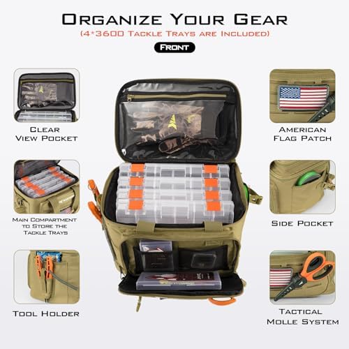 KastKing Karryall with Box Tackle Bag, Saltwater & Freshwater Gear Storage - Image 2
