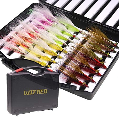 wifreo 24pcs Assorted Clouser Minnow Fishing Flies Tied on Stainless Steel Hook for Salt or Fresh Water Fly Fishing by wifreo