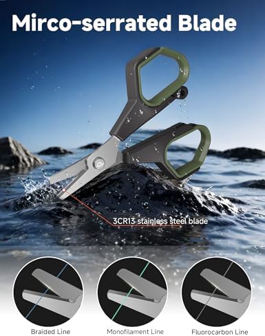 2pc Fishing Scissors,3.9" Fishing Braided Line Cutter - Image 2