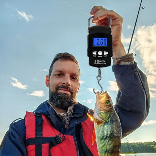 Digital Fishing Scale, 110lb Portable Fish Scale, Hanging Luggage Scale - Image 3