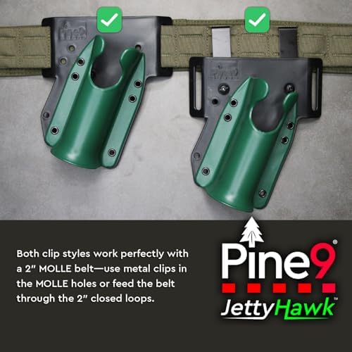 JettyHawk Fishing Rod Hip Holster, Hands-Free Quick-Draw Holder, Fits 1.5-2" Pole, for Spinning, Baitcaster, Centerpin & Surf Rods, Wading & MOLLE Belts - Image 7