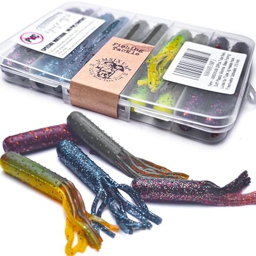 Tube Baits Tube Worms for Bass Fishing, 20 Pcs, 3.5 Inch by VMSIXVM