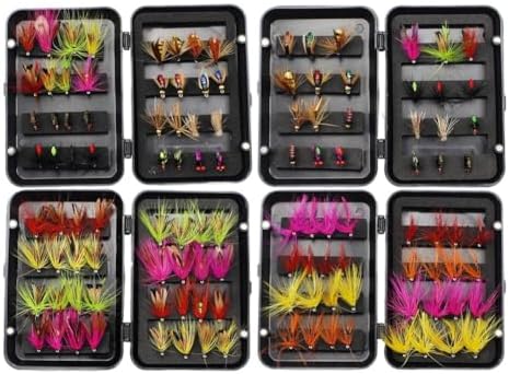 Assorted Fly Fishing Lures 32pcs with Magnetic Box for Salmon(C-32PCS) by Unknown