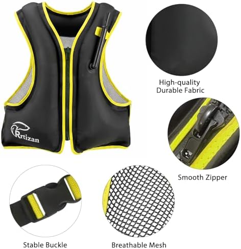 Rrtizan Inflatable Snorkel Vest for Adult, Suitable for Adult 90-220lbs - Image 5
