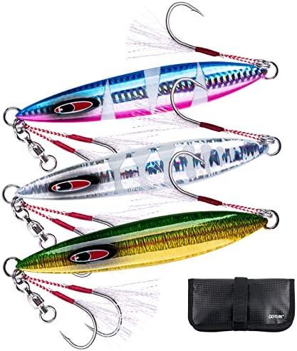 Goture Glow Slow Pitch Jigs,100g/150g/250g Fishing Jig Saltwater by Goture
