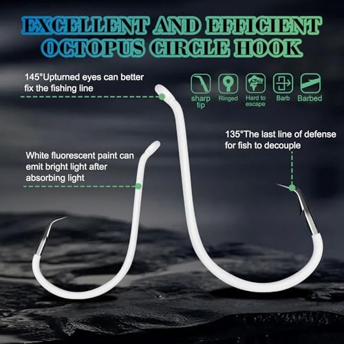 Fishing Egg Sinker with Soft Plastic Core Weight Rigs 5pcs Flounder Rig Saltwater,176.37lb Fishing Wire Leader with Egg Sinker Swivels Snap, Grouper Bottom Fishing Rigs - Image 5