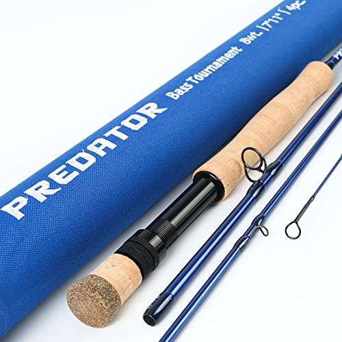 M MAXIMUMCATCH Maxcatch Predator Big Game and Saltwater Fly Fishing Rod: 7'11''/9'/9'2''/10', 4-Piece, 8/9/10/11/12 Weight by Maxcatch